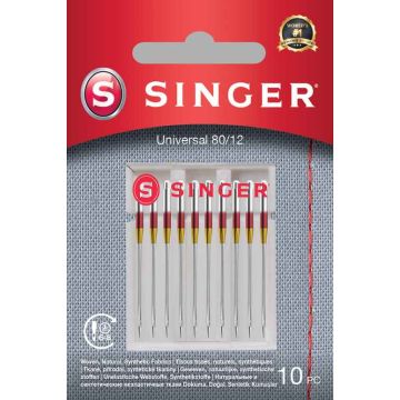 Šūšanas adatas Singer Universal Needle for Woven Fabrics 80/12, 10 gab