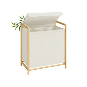 Veļas grozs SONGMICS RLH103, 2 nodalījumi, 65 × 40 × 78 cm
