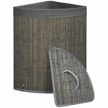 Корзина для белья 55L Homcom 38x38x57см, тёмно-серого цвета