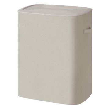 Veļas grozs SONGMICS, 160 l, 2 nodalījumi, ar vāku, Bēša, 56 × 70 × 40,5 cm