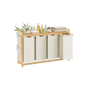 Veļas grozs SONGMICS, 3 nodalījumi, 150 l, 124,6 × 33 × 78 cm