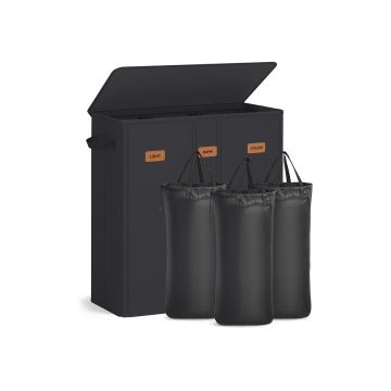 Veļas grozs SONGMICS RLH013B01, 3 nodalījumi, 160 l, 64 × 33 × 75 cm