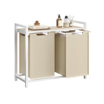 Veļas grozs VASAGLE, 2 maisi, 2 × 46 l, 73 × 72 × 33 cm