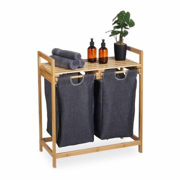 Veļas plaukts Relaxdays 10046282.0, 2 grozi, 64 × 73 × 33 cm