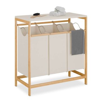 Veļas šķirošanas plaukts Relaxdays 10050594.0, 3 maisi, 78,5 × 84,5 × 40 cm