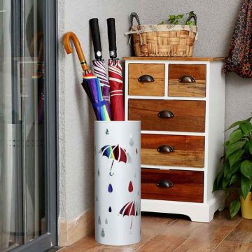 Umbrella stand, 2 hooks, Ø 19 × 50 cm