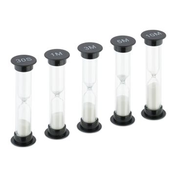 Песочные часы Relaxdays 10043621.0, 5 шт, 9 × 2,5 см
