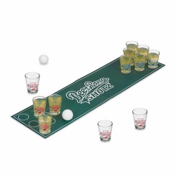 Šnapsa tenisa spēle Relaxdays 10039143.0, 12 glāzes, 2–4 spēlētājiem