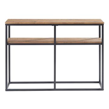 Konsoles galds 107x36x77cm., melnā/brūnā krāsā