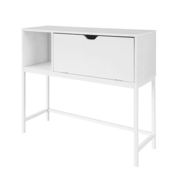 Konsoles galds 92x30x80cm., baltā krāsā