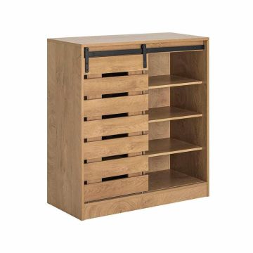 Kumode 35x89x80cm., brūnā/melnā krāsā