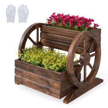 Planter, two-tier, 45.72 × 44.45 × 35.56 cm