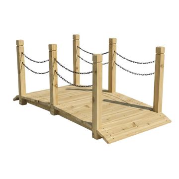 Dārza dekors Relaxdays 10052751_126, izliekts tilts, 150 × 55 × 67 cm