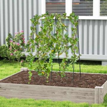 Garden trellis, A-shaped, with net, 88 × 124 × 30–60 cm