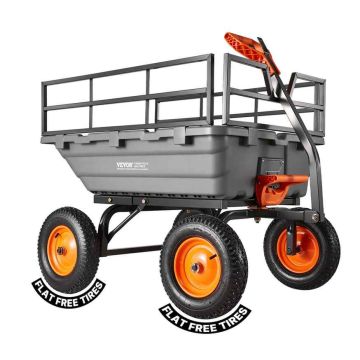 Садовая тележка VEVOR TC4283, 15 кубических футов, 1240 × 990 × 975 мм