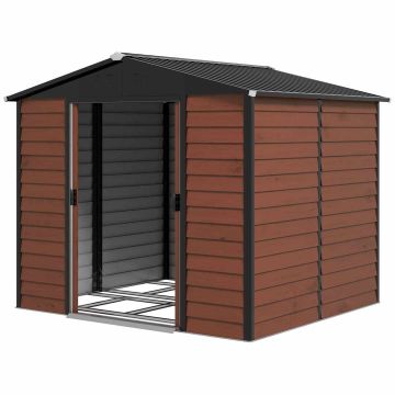Садовый сарай Outsunny 240x206x198см, коричневый/черный цвет