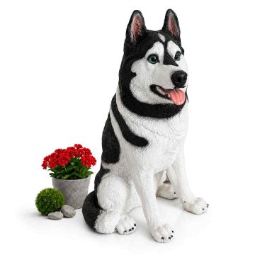 Dārza suņa figūra Relaxdays 10053582_9270 Husky, 86 × 49 × 62 cm