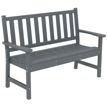 Dārza sols, 2 vietām, Pelēks, 130 × 91 × 59 cm