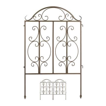 Dārza žogs Relaxdays 10036844.0, 3 elementi, 190,5 × 98 × 2,5 cm