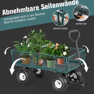 Garden cart, foldable, 47.2 × 22 × 21 inches