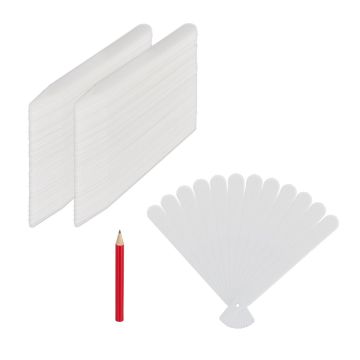 Dārza marķieri Relaxdays, 300 gab, Balts, 13 × 1,5 × 0,1 cm