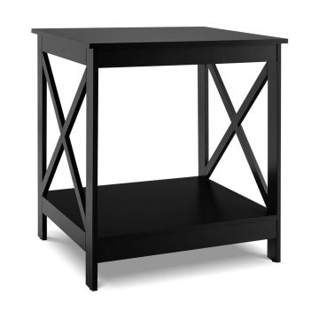 Side coffee table, with open shelf, 45.72 × 57.15 × 50.8 cm