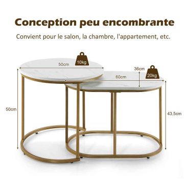Set of 2 side tables