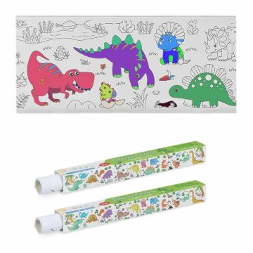 Krāsojamā papīra rullis Relaxdays, dinozauru motīvs