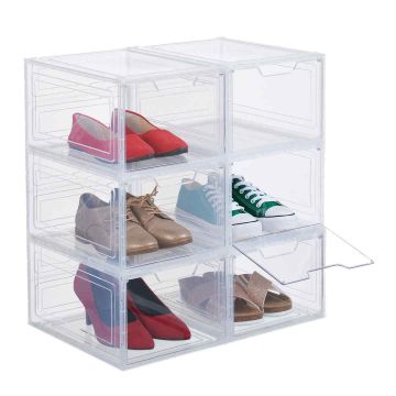 Sporta apavu kastes Relaxdays 10050144.0, 6 gab, 18 × 25 × 34 cm