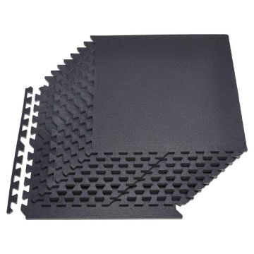 Набор спортивных матов VEVOR HRD-XJD6614-12BK, 12 шт, 600 × 600 × 14 мм