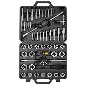 Набор метчиков и плашек VEVOR 51PC, 51 деталь, 42,5 × 8 × 38 см