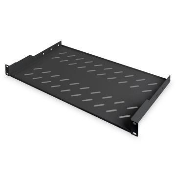 Fiksētais plaukts Digitus DN-19 TRAY-1-SW, Melns