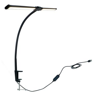 LED galda lampa Relaxdays, 2 galviņas, 80 LED, 61 × 50 × 5,5 cm