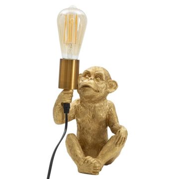 Galda lampa Monkey, Zeltaina, 17 × 25 × 14,5 cm