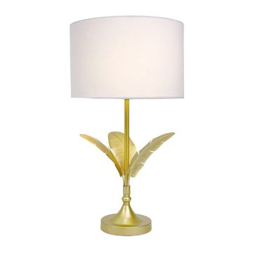 Galda lampa Relaxdays, Balta/zelta, Ø 28 × 51 cm