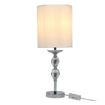 Galda lampa Relaxdays, Balta/sudraba, 18,5 × 50 × 18,5 cm