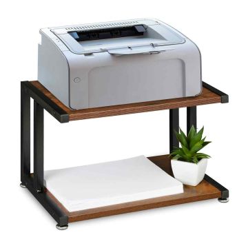 Galda printera plaukts Relaxdays, 2 plaukti, 44 × 28 × 28 cm
