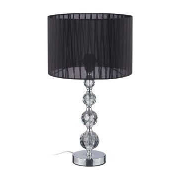 Galda lampa Relaxdays 10038878.0, Melna/sudraba, 54 × 29,5 × 29,5 cm