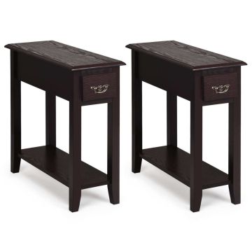 Tables, 2 pcs, Brown, 55.88 × 60.96 × 21.59 cm