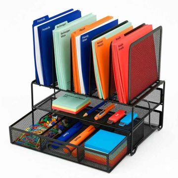Galda kaste Relaxdays 10053321_46, 6 plaukti un atvilktne, 35 × 36 × 24,5 cm