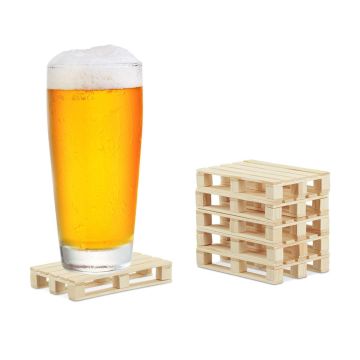 Подставки под посуду Relaxdays 10028005.0, 6 шт, Коричневый, 12 × 2 × 8 см
