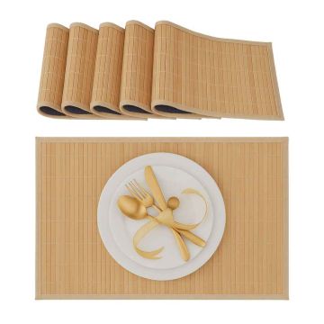 Сервировочные коврики Relaxdays, 6 шт, 45 × 30 × 0,3 см