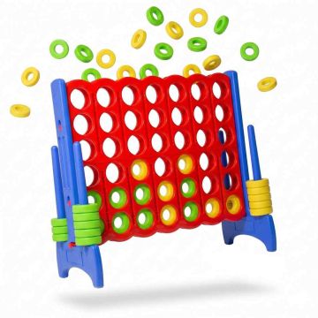 Galda spēle Connect Four Relaxdays, XXL, bez somas, Daudzkrāsains, 120 × 110 × 55 cm