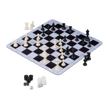 Galda spēļu komplekts Relaxdays 10050597_46, 3 spēles, 50,5 × 50,5 cm