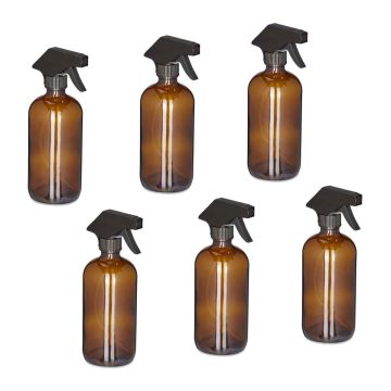 Stikla izsmidzināšanas pudeles Relaxdays 10046151.0, 6 gab, 9,5 × 21 × 7,5 cm