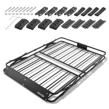 Jumta bagāžas grozs VEVOR RB562-46X36, Salokāms X formas rāmis, 116,8 × 91,4 × 10,2 cm