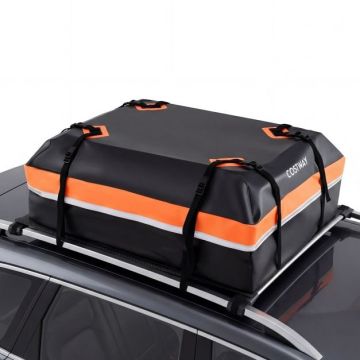 Rooftop luggage bag AT6296OR-M, 425 or 595 l, orange/black, 112 × 86 × 45 cm / 131 × 101 × 45 cm