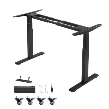 Рама для стола VEVOR FKT-2A3-SS-O-B, с двумя двигателями, 101–180 × 60–125 × 60–125 см