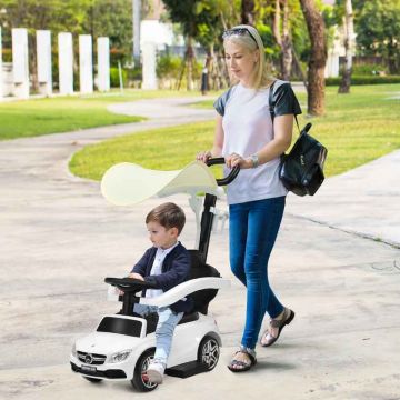 Push car "Mercedes Benz", 3 in 1, White/blue/red, 81 × 35 × 83 cm