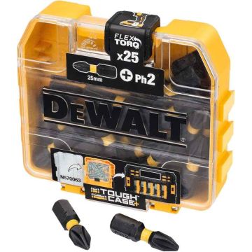 Skrūvēšanas uzgaļu komplekts DEWALT DT70555T-QZ Extreme FLEXTORQ, 25 detaļas, PH2, 25 mm